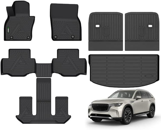 Custom Fit ANBINGO Floor Mats & SeatBack Cargo Liner for CX90
