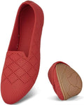 Women Knit Round Toe Flats - Foldable Comfortable Ballet Flats