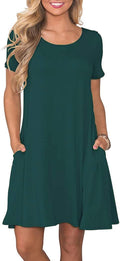 Stylish Women's Summer T Shirt Dress with Practical Pockets