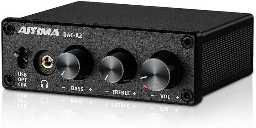 AIYIMA DAC-A2 Headphone Amplifier with Bass Treble Controls