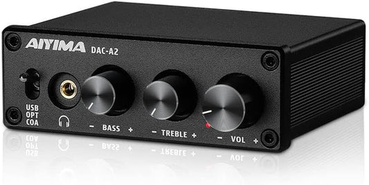 AIYIMA DAC-A2 Headphone Amplifier with Bass Treble Controls