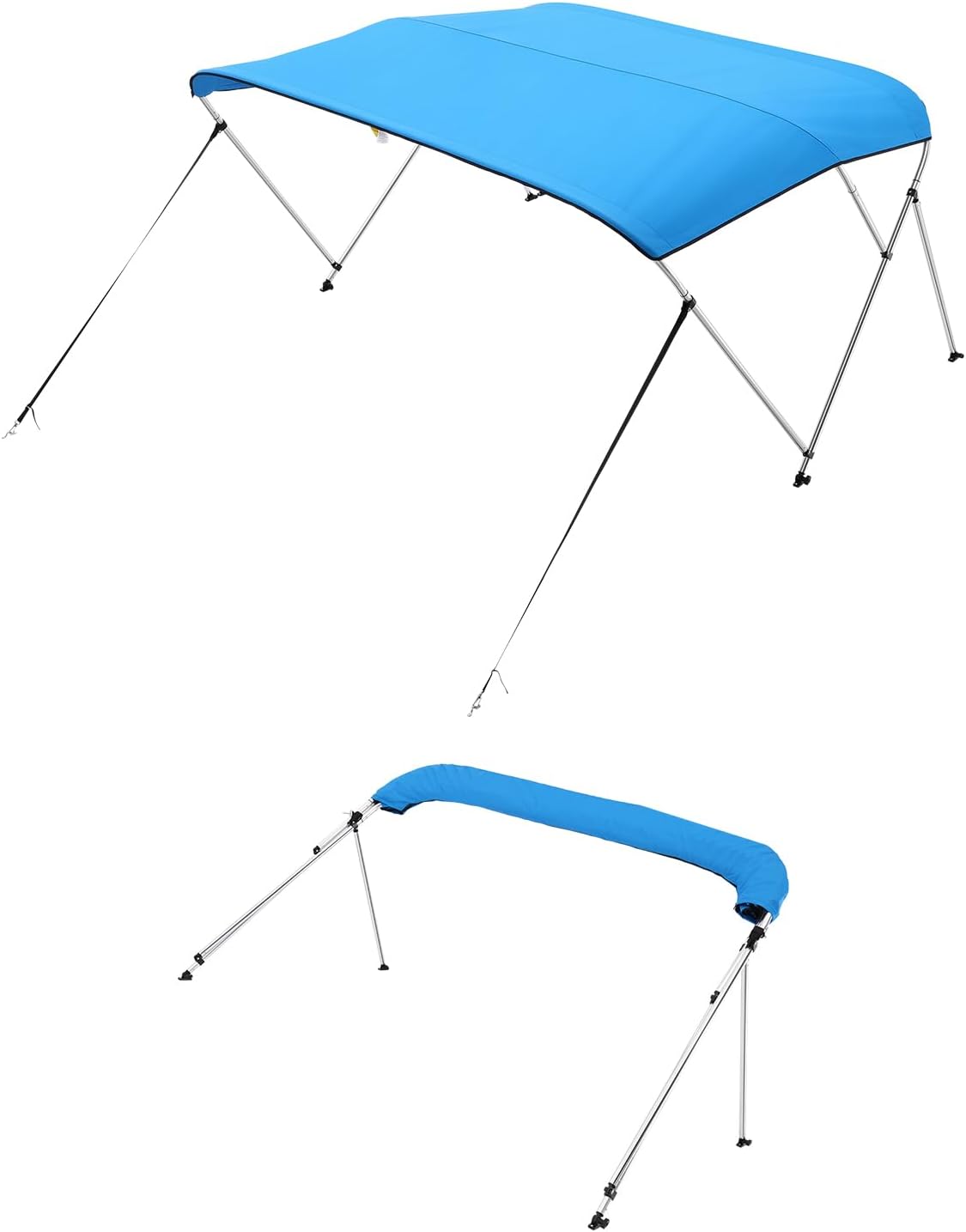 VEVOR 3 Bow Boat Bimini Tops - Durable Waterproof Canopy