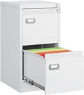 MIIIKO White 2 Drawer File Cabinet - Compact Vertical Storage