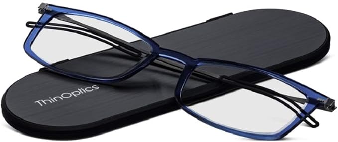 ThinOptics Frontpage Manhattan Reading Glasses with Milano Case