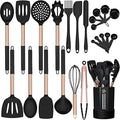 Silicone Cooking Utensil Set 24pcs - Heat Resistant Kitchen Spatulas