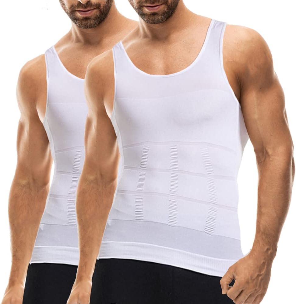 Mistirik Compression Shirts for Men - Slimming Body Shaper Vest