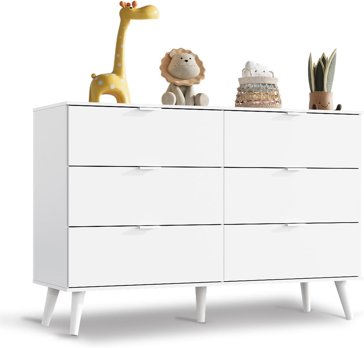 WLIVE 6 Drawer Dresser for Bedroom - Modern Storage Solution