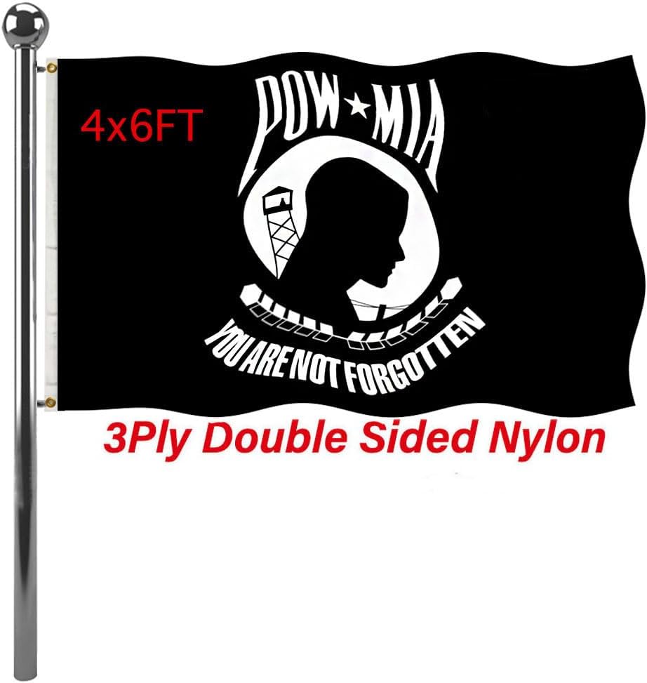 Double Sided POW MIA Military Flag - 4x6 Heavy Duty Nylon