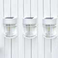 Solar Fence Lights 8 Pack - Decorative White Solar-Powered Deck Lights