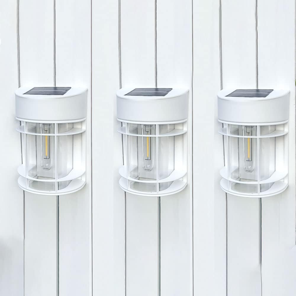Solar Fence Lights - 8 Pack Decorative Waterproof Outdoor Lights