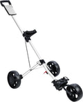 Foldable 3-Wheel Golf Push Cart with Foot Brake