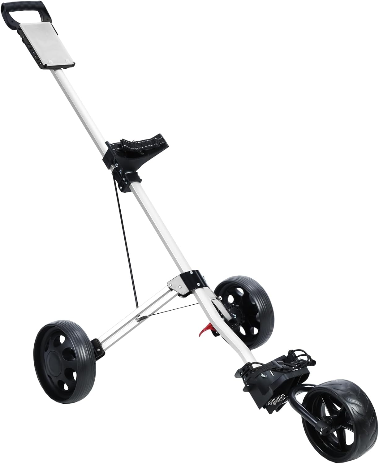 Foldable 3-Wheel Golf Push Cart with Foot Brake