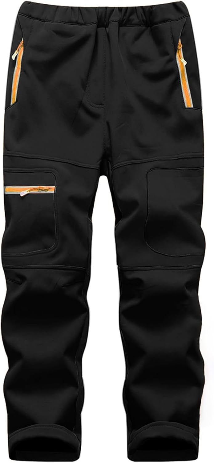 Waterproof Snow Pants for Boys - Insulated Fleece Lined Trousers