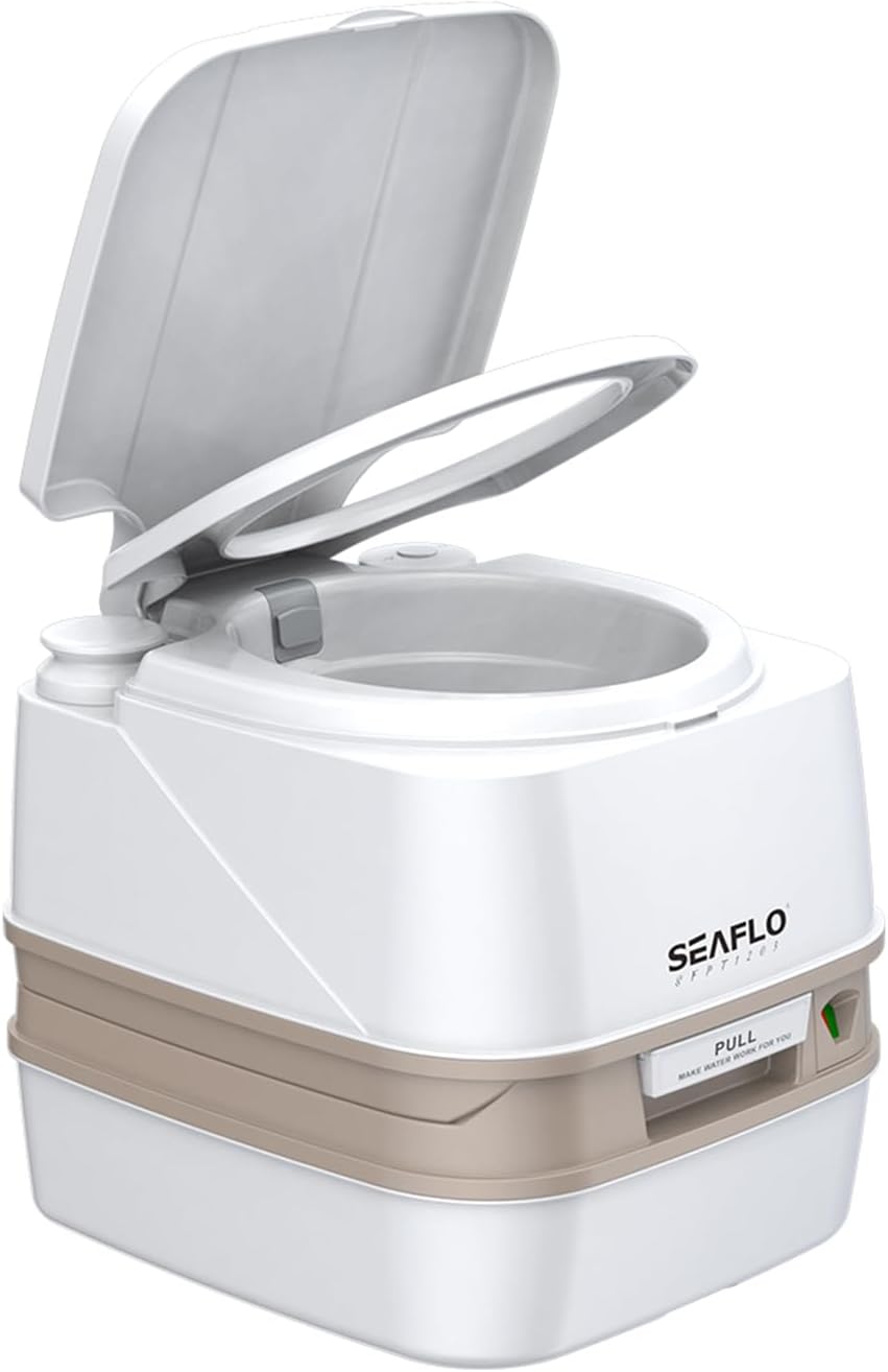 SEAFLO 2.6 Gallon Premium Portable Travel Toilet - Convenient & Portable