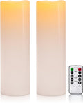 4 in x 14 in White Large Waterproof Outdoor Flameless Candles - Set
