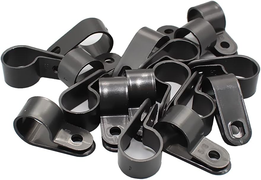 100 Pcs Black Wire Clamps - Cable Organizer