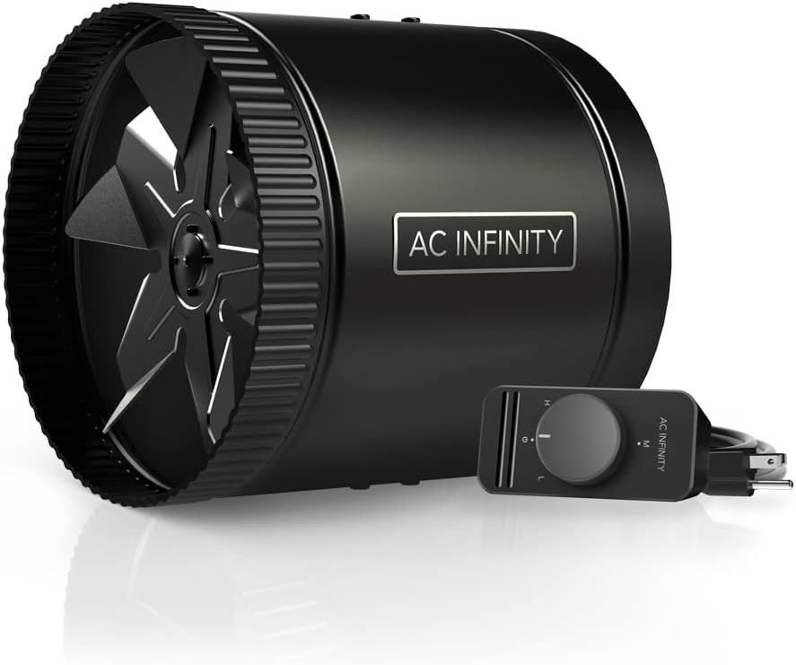 AC Infinity RAXIAL S8 Inline Booster Duct Fan for Optimal Airflow