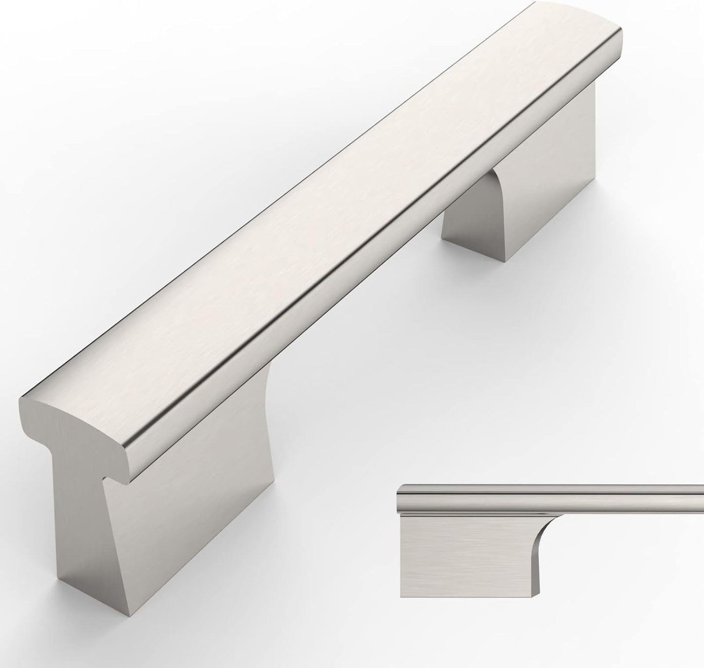 Amerdeco 10 Pack Brushed Satin Nickel Cabinet Pulls