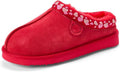 Fireside Womens Greta Genuine Shearling Clog Slippers - Natural Suede