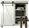 4FT Super Mini Sliding Barn Door Hardware Kit for Cabinets - Compact