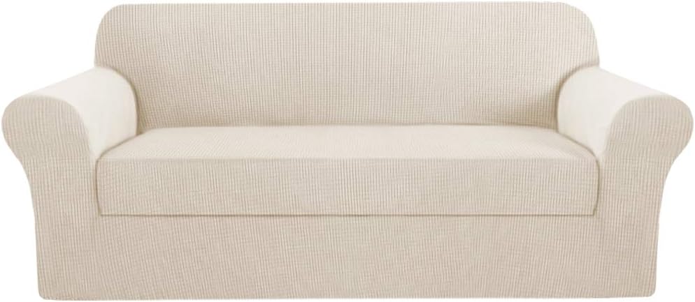 H.VERSAILTEX Stretch Couch Covers for T Cushion and Box Cushion