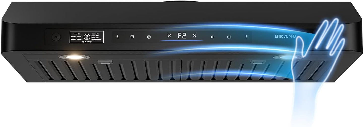 Brano 30 Inch Under Cabinet Range Hood with 900 CFM Suction
