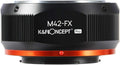 K&F Concept M42 to Fuji X Lens Mount Adapter - Metal, Matte Finish