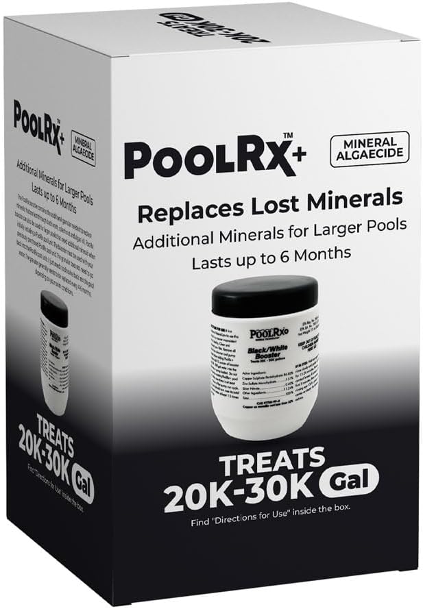 Pool RX+ Booster Black Algaecide for Swimming Pools - 6 Months