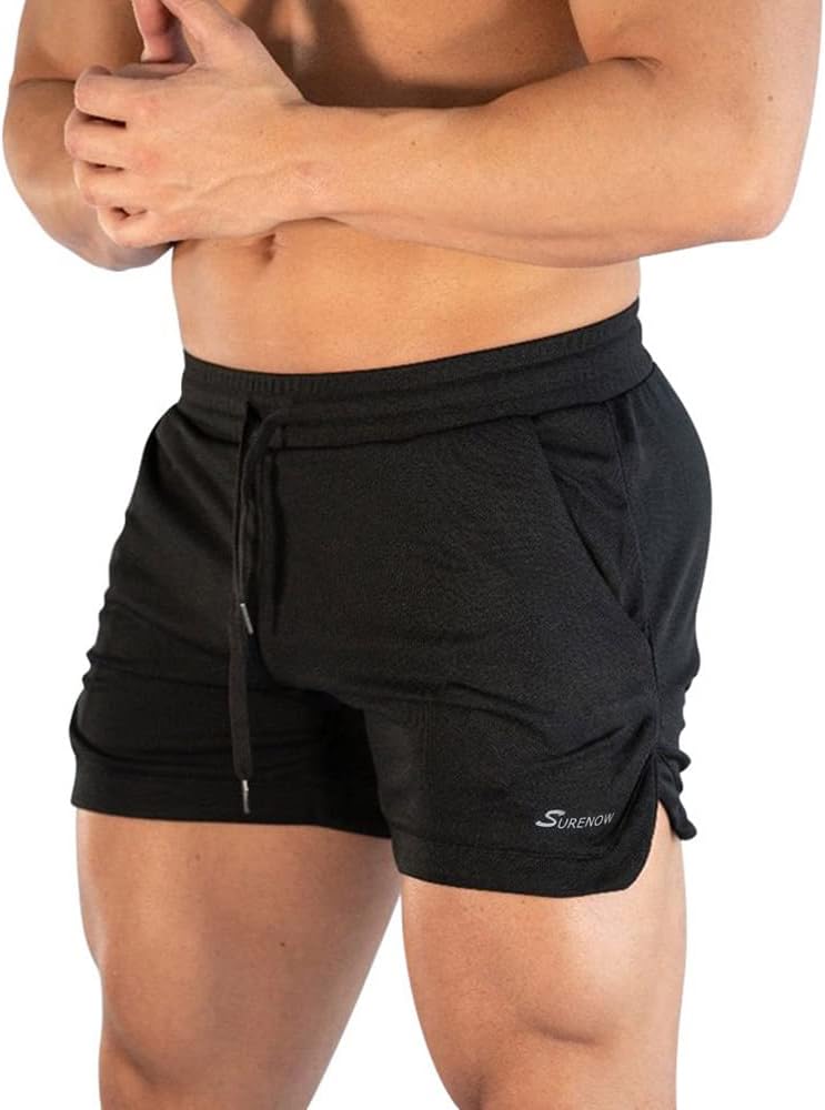 Surenow Men's 3-Inch Workout Shorts: Breathable & Lightweight