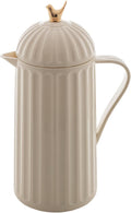 WOLFF 1 Liter White Bird Thermal Coffee Carafe - Elegant Insulated