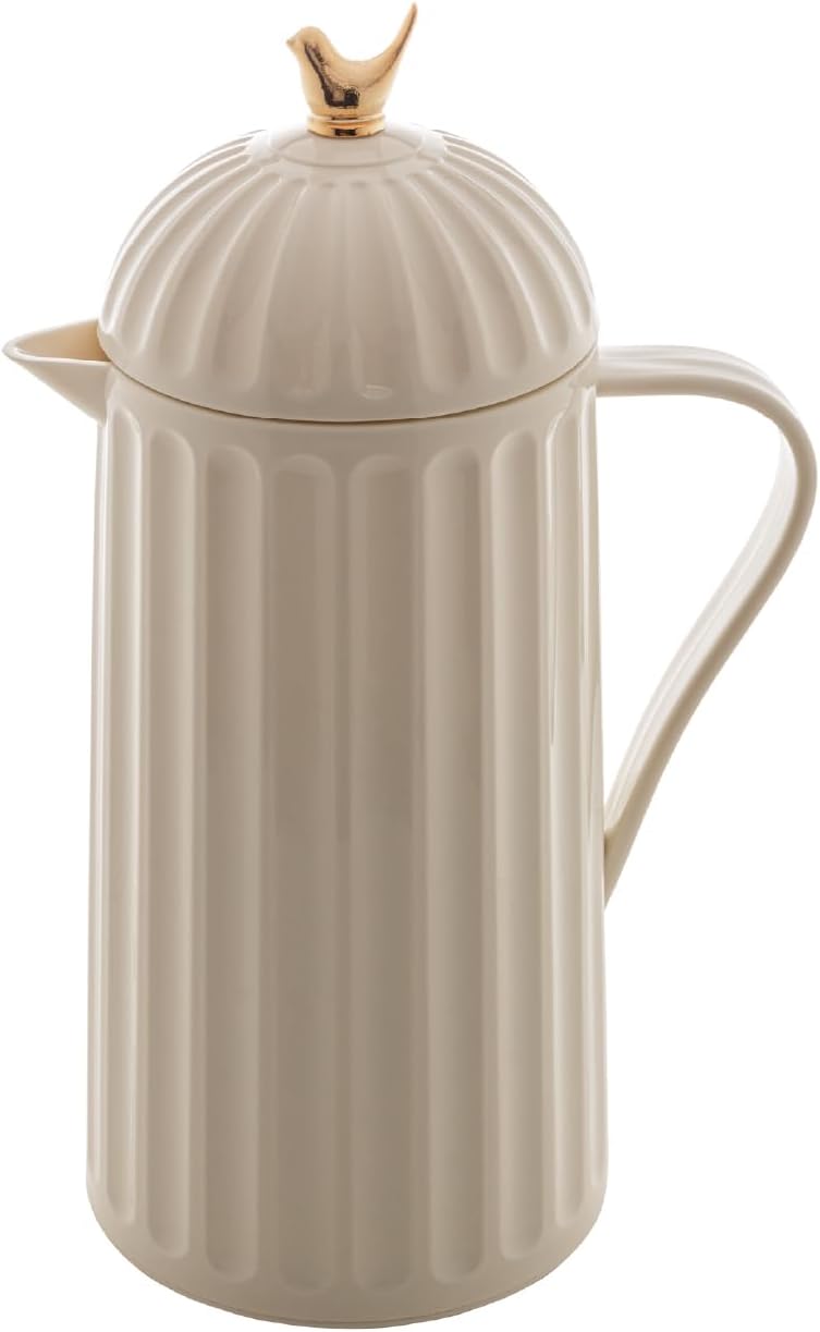 WOLFF 1 Liter White Bird Thermal Coffee Carafe for All Drinks