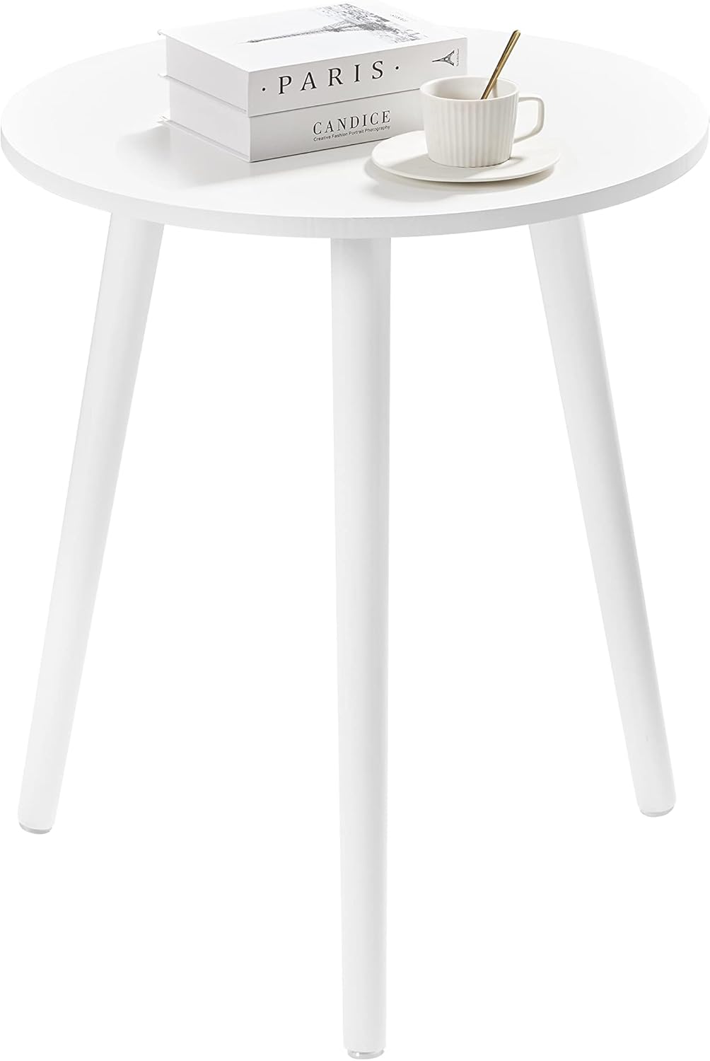 Apicizon Small Round Side Table for Bedroom and Living Room