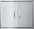 24 in x 24 in Outdoor Kitchen Double Door - Thickened 304 Stainless