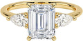 Moissanite Engagement Ring 1.5 ct Solitaire 10k 14k 18k 925 Silver