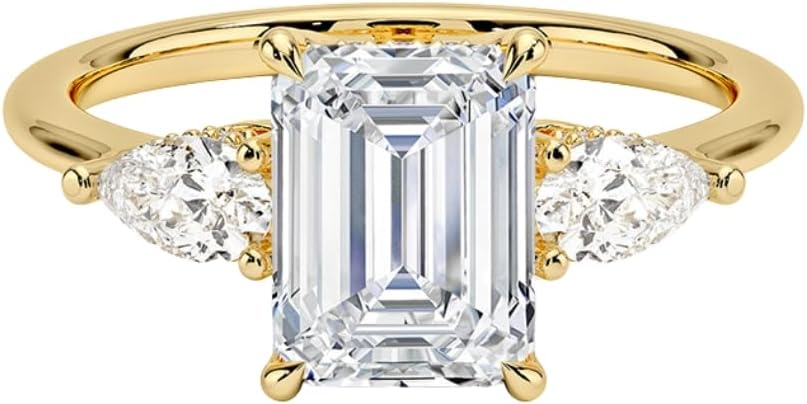 Moissanite Engagement Ring 1.5 ct in Gold & Silver for Women