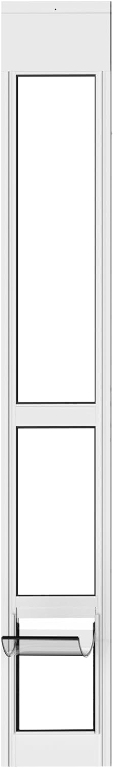 White Glass Patio Pet Door for Sliding Doors, Medium Size