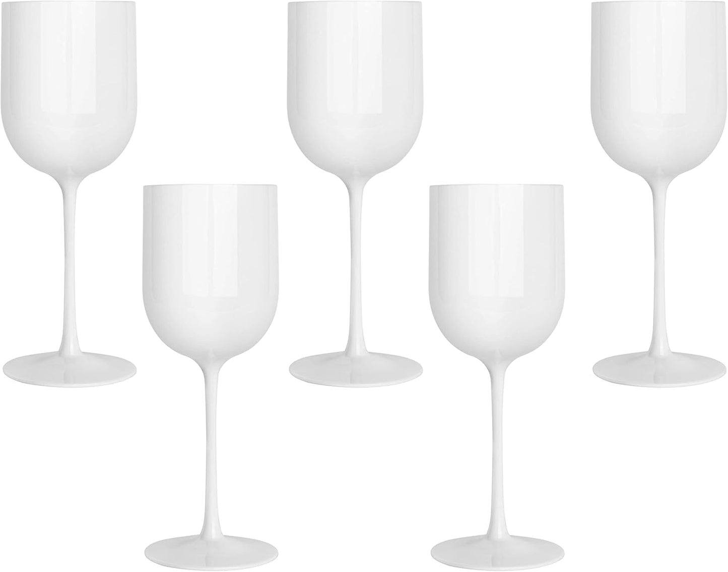 Elegant White Plastic Wine Glasses Set of 25 for Any Occasion