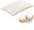 YOUR MOON Organic Wool Pillow King Size - Soft Support for Restful