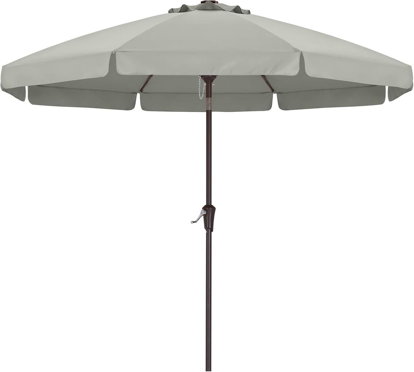 10ft Scalloped Patio Umbrella with Tilt and Crank for Outdoors