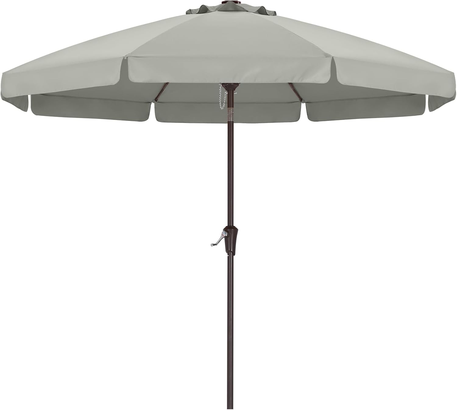 10ft Scalloped Patio Umbrella with Tilt and Crank for Outdoors