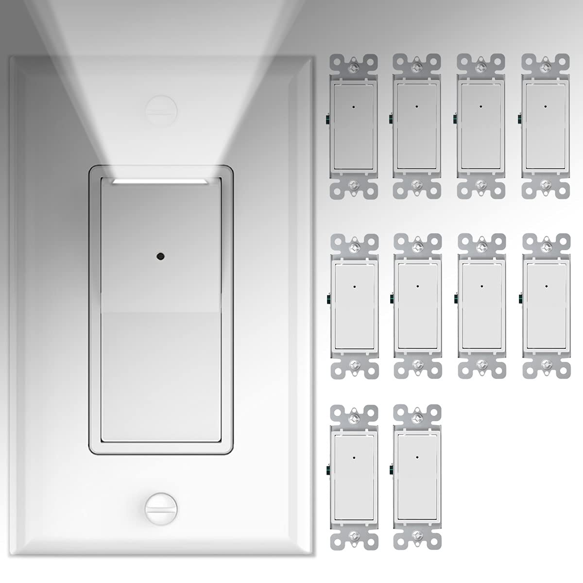 10 Pack Light Switch with LED Night Light for Home Use