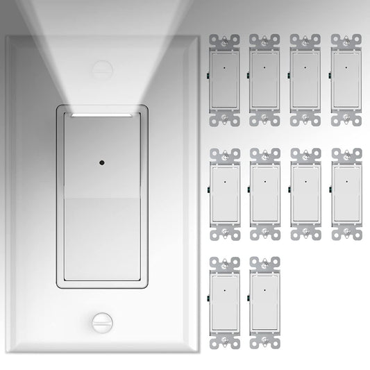 10 Pack Light Switch with LED Night Light for Home Use