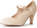 Pixie Mary Jane Oxford Pumps for Women - Cute Low Kitten Heels