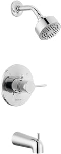 Delta Modern Single-Handle Chrome Tub and Shower Trim Kit - Powerful