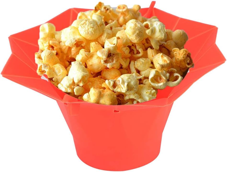 Natudeco Collapsible Silicone Popcorn Popper - Popcorn in a Snap!