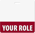 Customizable Burgundy Horizontal Badge Buddy ID Backer Card - Double