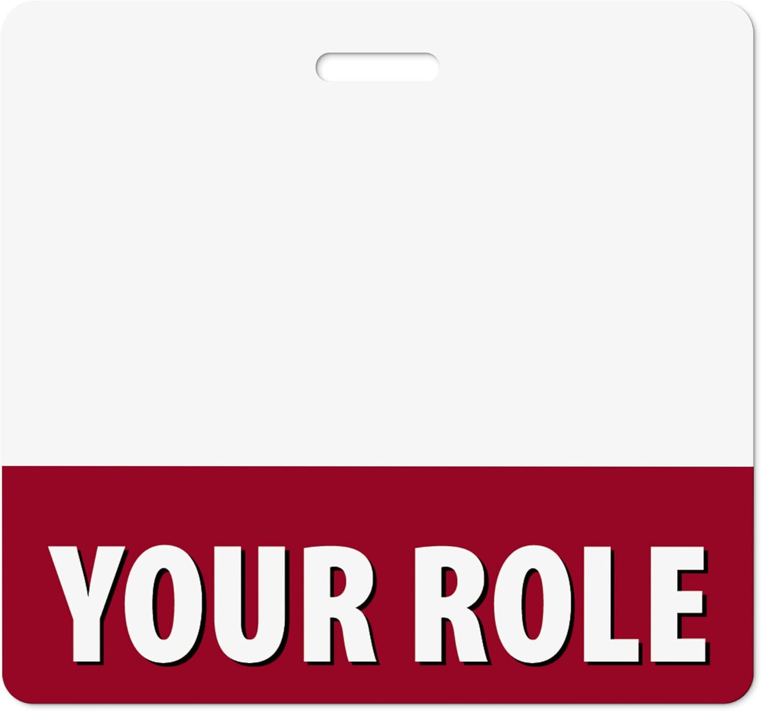 Customizable Burgundy Horizontal Badge Buddy ID Backer Card Set