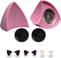 MagNeatOhz Pink Cat Ears for Helmet - Magnetic Interchangeable Kitten