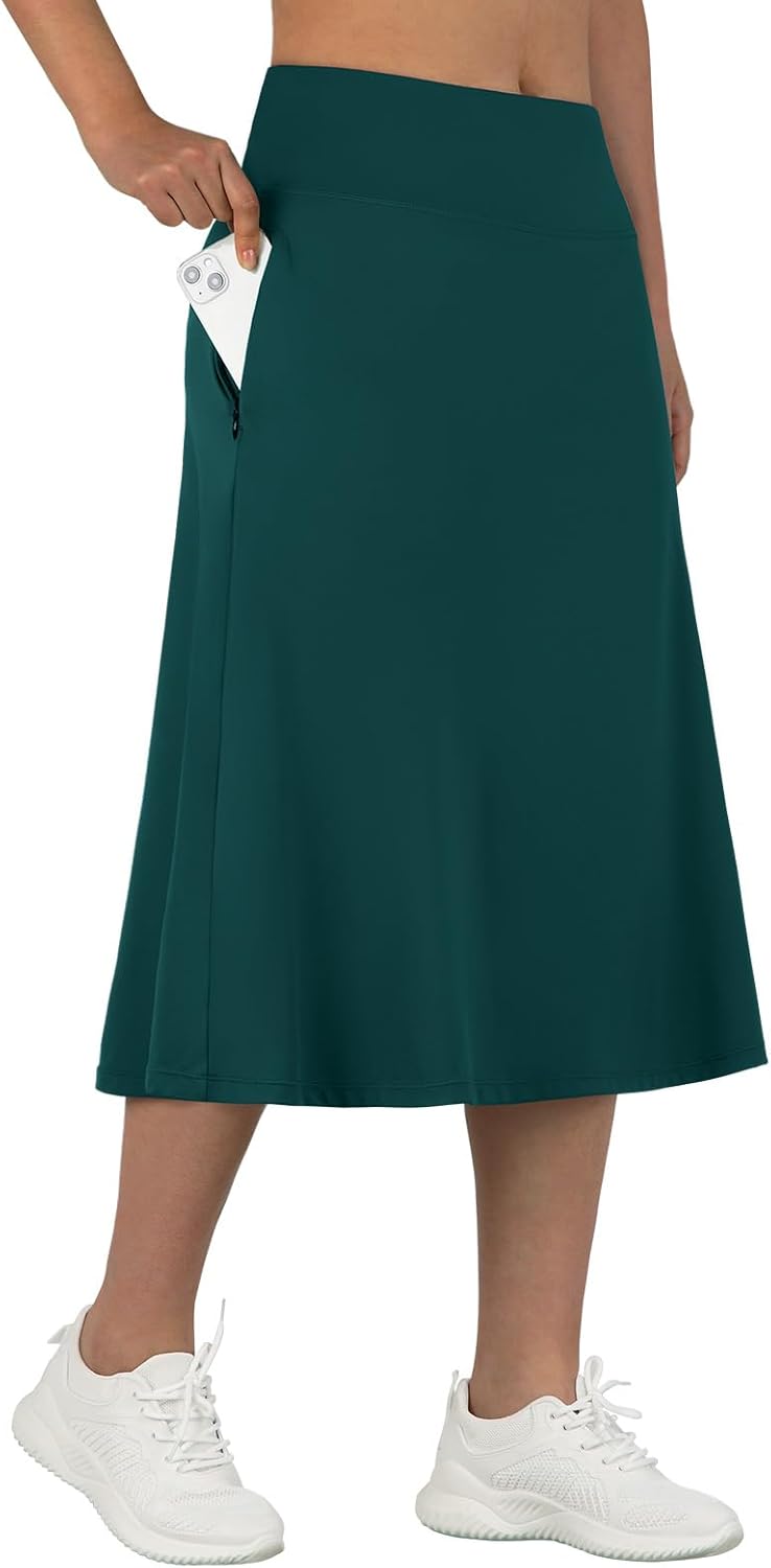 ANIVIVO Women's Midi Length Skorts with Pockets for Comfort