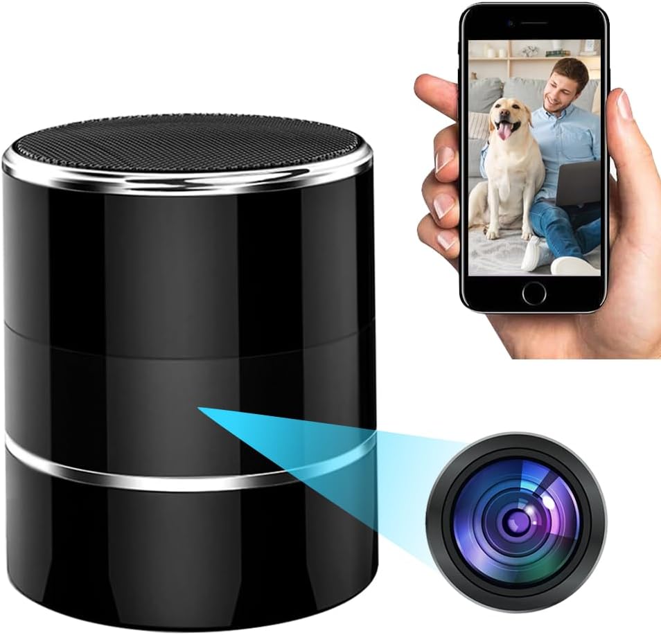 Spy Camera Hidden in Bluetooth Speaker for Home Security Use
